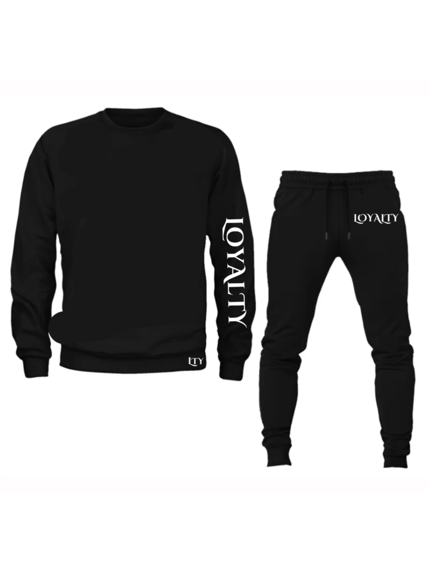LoyalTY Collection Men's Designer Black Sweatsuit